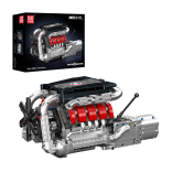 KIT DE BLOCOS DE MONTAR MB CAR V8 MOTOR + TRANSMISSÃO 1169 PEÇAS MOULD KING 10203